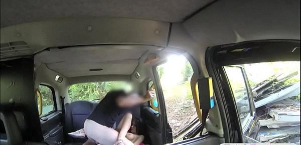  Huge juggs woman gets her tight anal rammed in the taxi